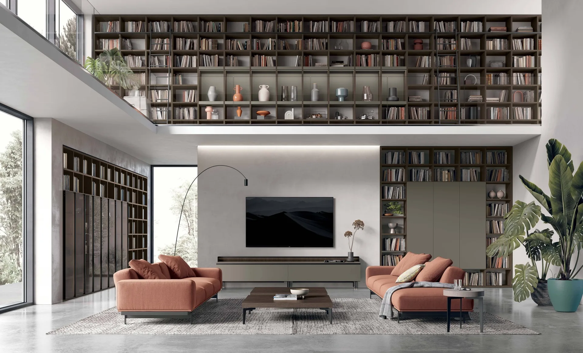 Bibliothèque sur mesure conçue par Atelier Rivage